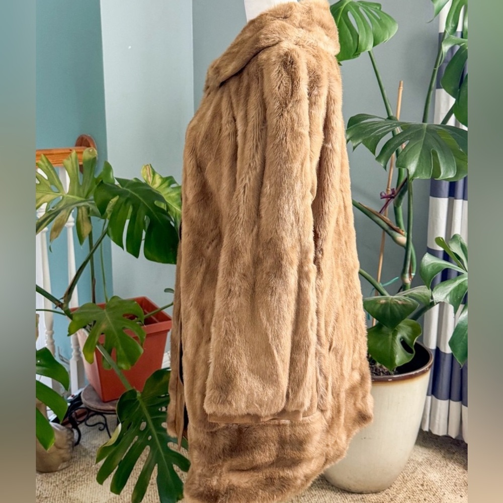 Tan Faux Fur Coat - Picture 3 of 8